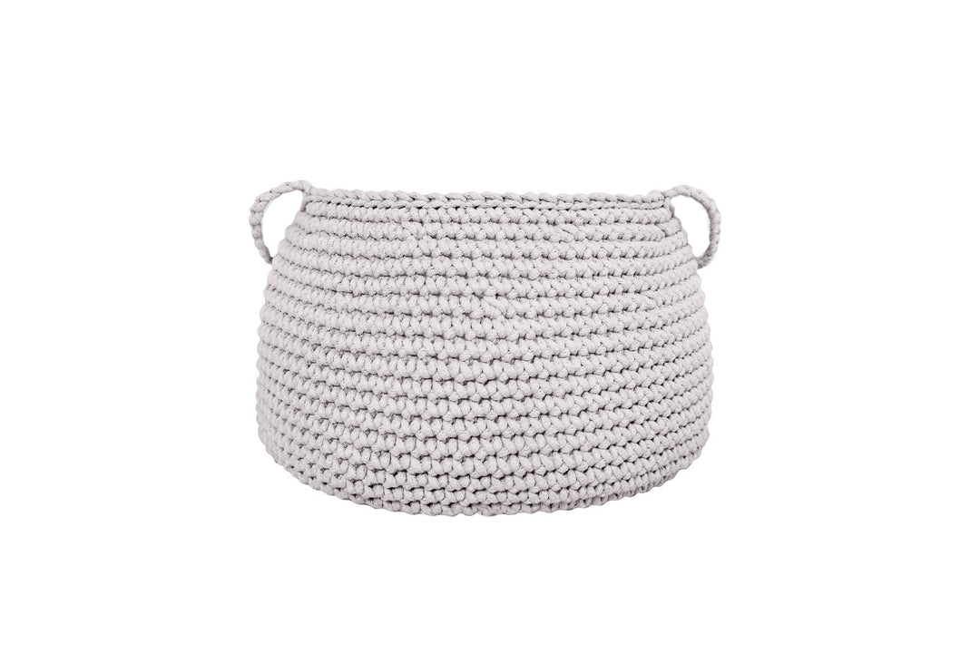 Crochet Basket, Size L - Oatmeal