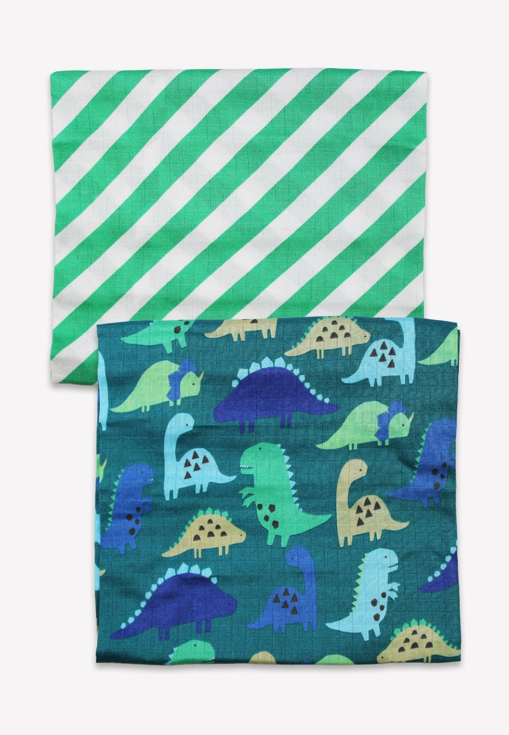 Organic Tonal Dinosaur Muslin 2-Pack