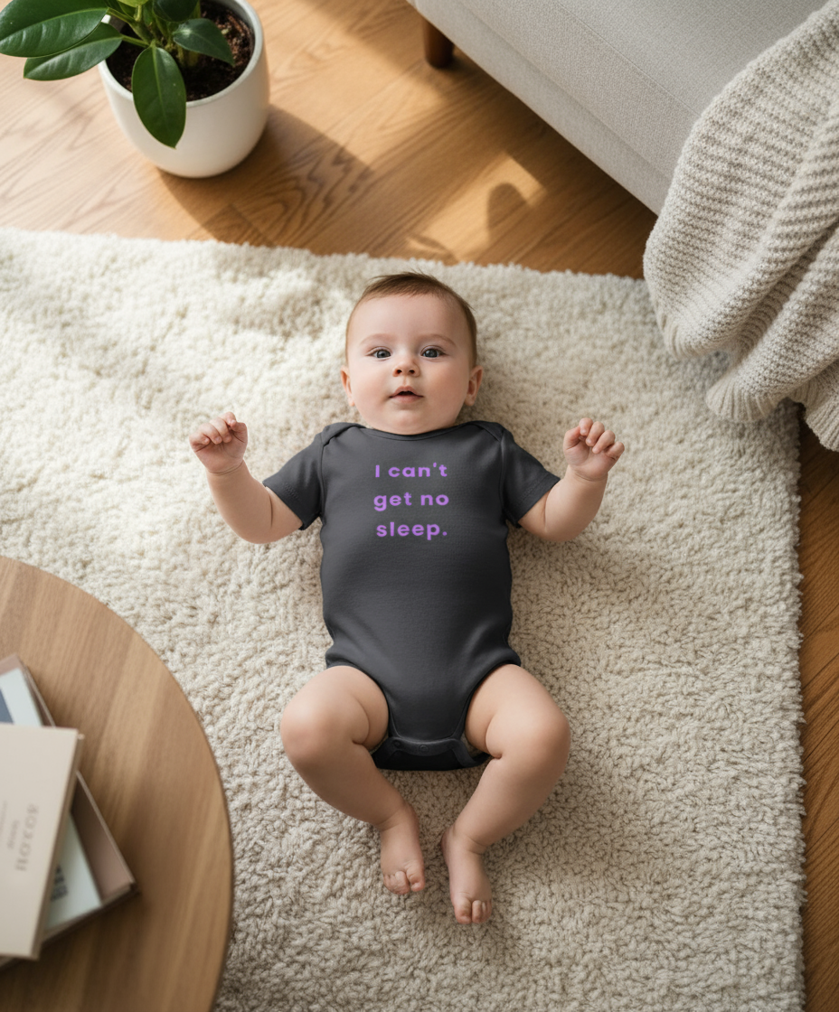 Organic Baby Bodysuit - I Can't Get No Sleep