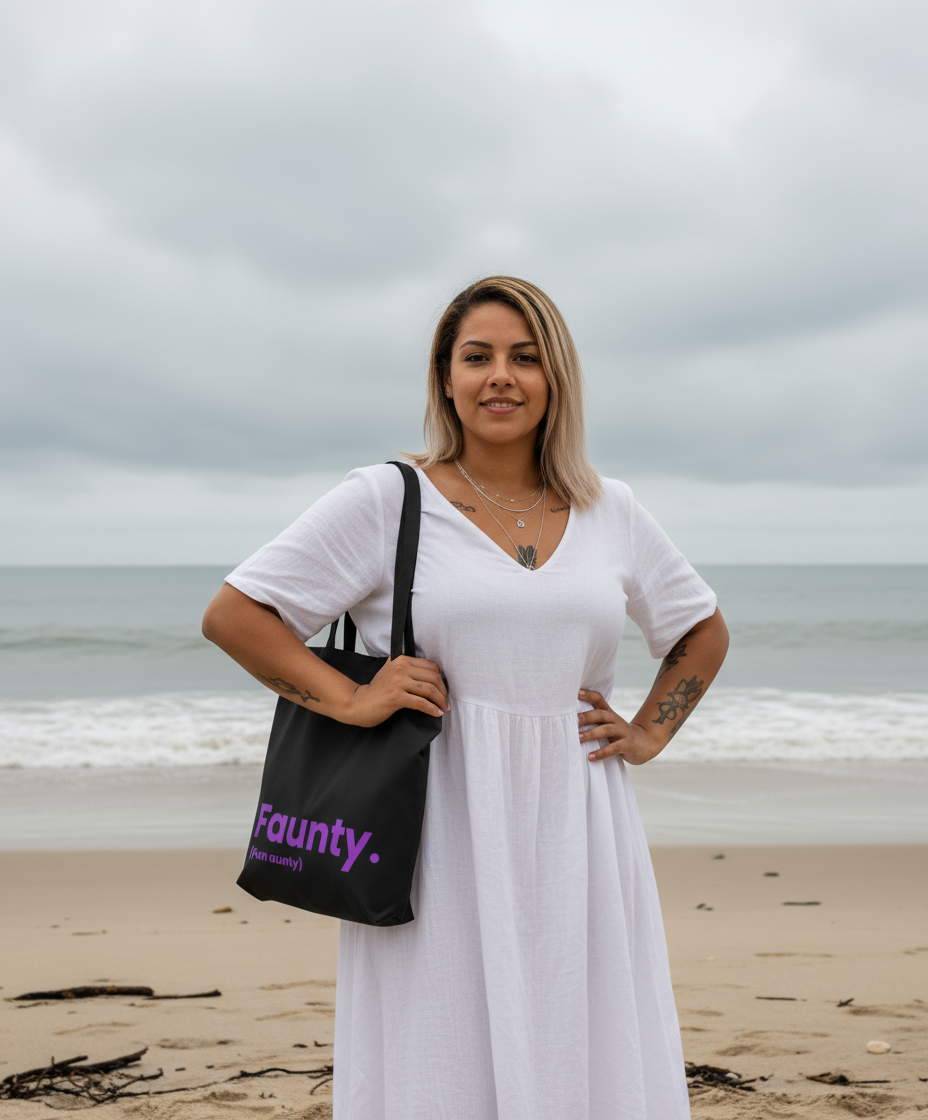 Organic Super Strong Tote - Faunty (Fun Aunty)