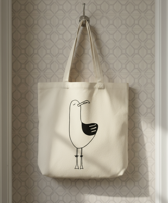 Organic Super Strong Tote - Chip the Seagull