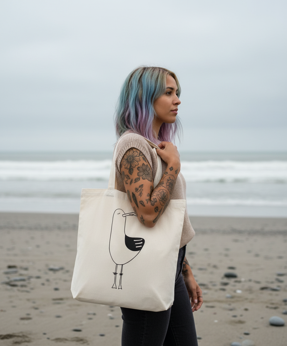 Organic Super Strong Tote - Chip the Seagull