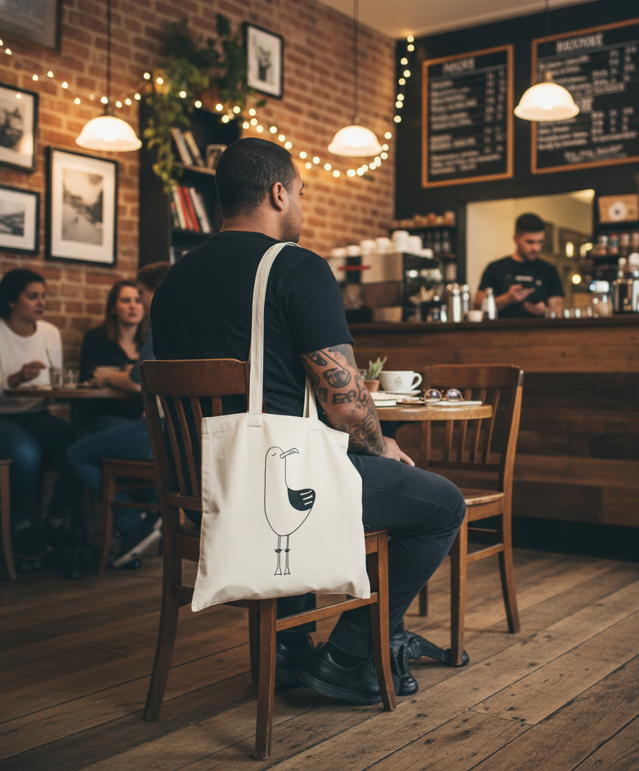 Organic Super Strong Tote - Chip the Seagull