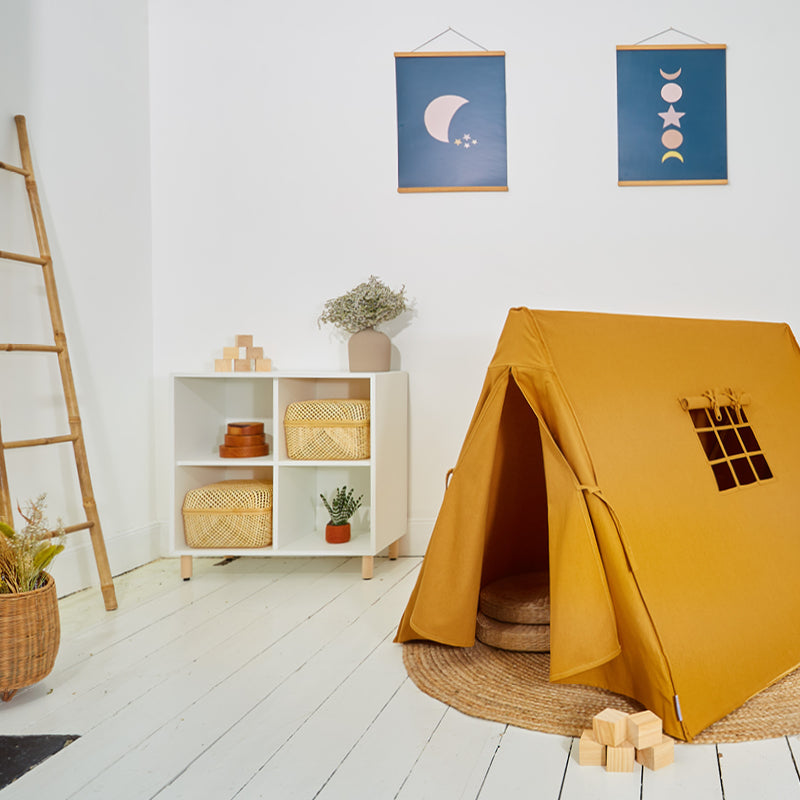 100% Cotton Canvas Ultra Anti-UV Play Tent | Lillie - Ochre