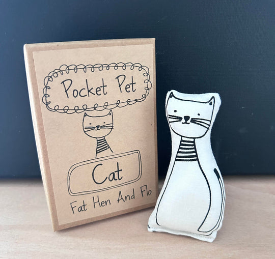 Screen Printed Cushion Doll | Pocket Pet Cat