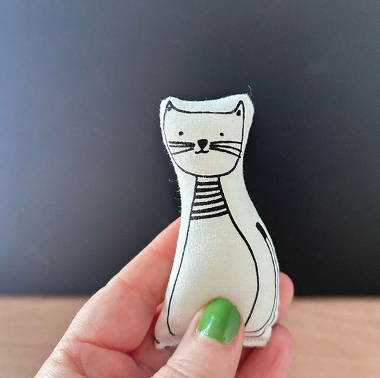 Screen Printed Cushion Doll | Pocket Pet Cat