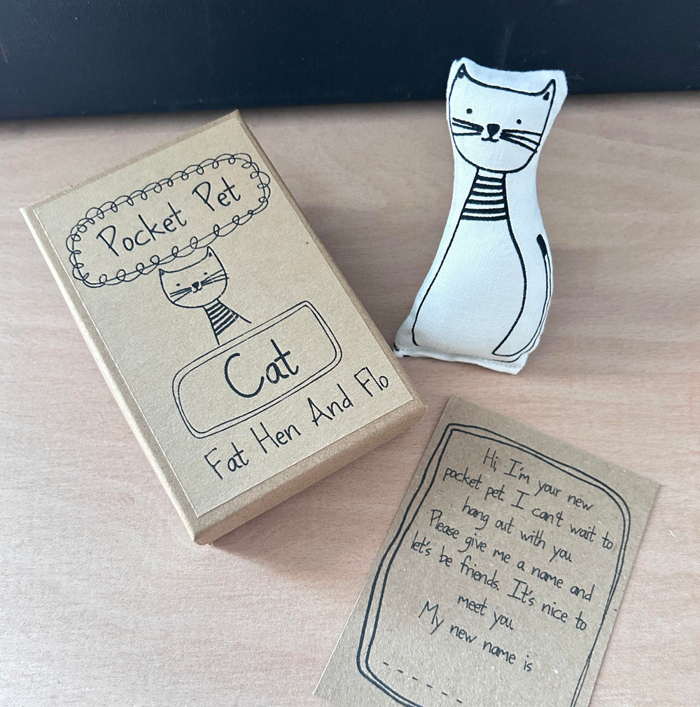 Screen Printed Cushion Doll | Pocket Pet Cat