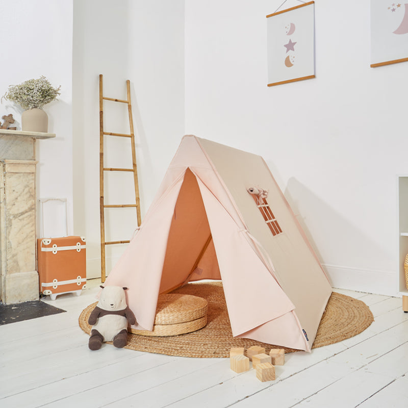 100% Cotton Canvas Ultra Anti-UV Play Tent | Lillie - Petal