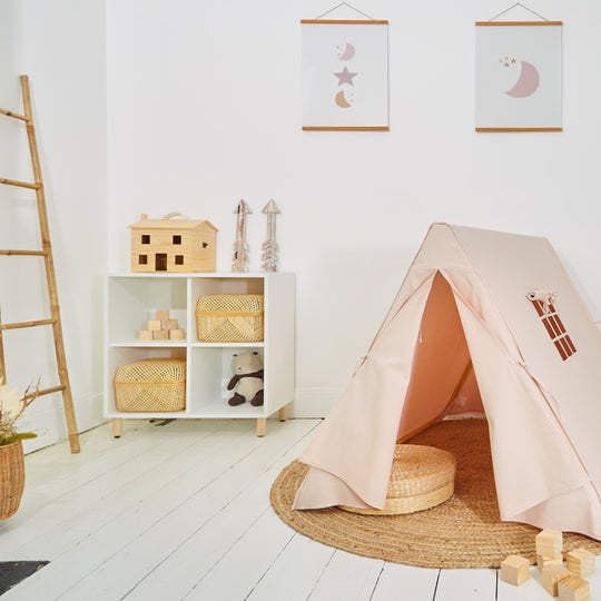 100% Cotton Canvas Ultra Anti-UV Play Tent | Lillie - Petal