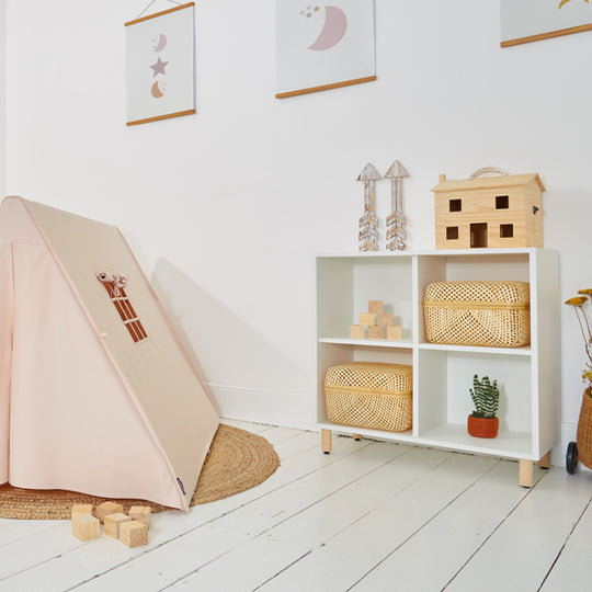 100% Cotton Canvas Ultra Anti-UV Play Tent | Lillie - Petal