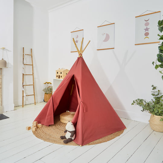 100% Cotton Canvas Ultra Anti-UV Play Teepee | Hettie - Rose