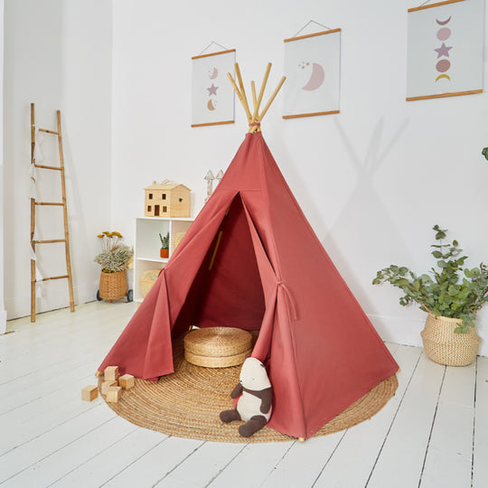 100% Cotton Canvas Ultra Anti-UV Play Teepee | Hettie - Rose
