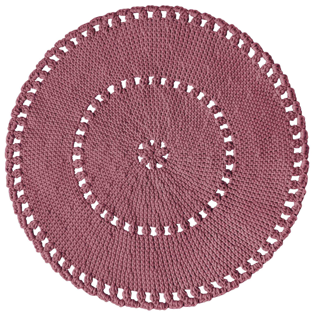 Crochet Boho Rug | Old Rose