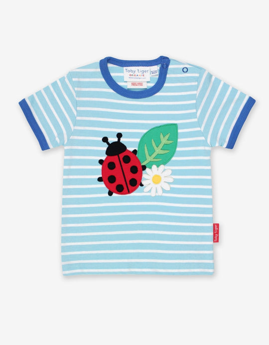 Organic Ladybird Applique Short-Sleeved T-Shirt