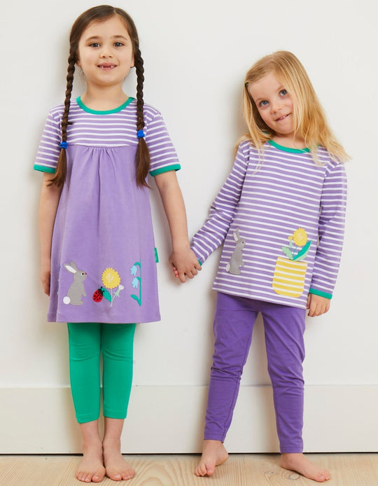 Organic Spring Applique Short-Sleeved T-Shirt