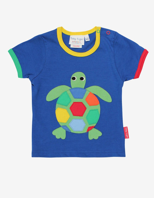 Organic Turtle Applique Short-Sleeved T-Shirt