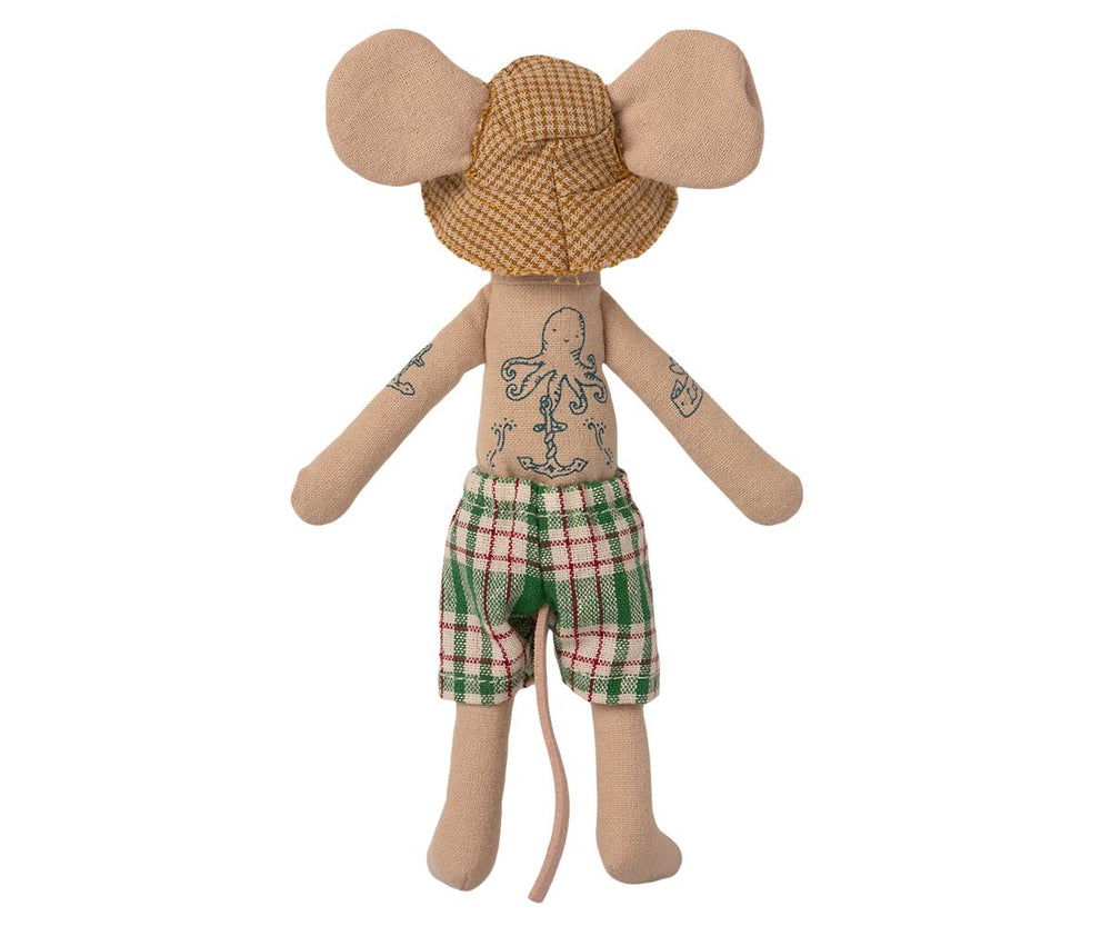 Maileg | Beach Hut Mouse - Adult With Tattoos