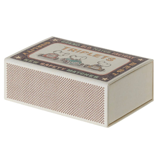 Maileg | Matchbox Mouse - Baby Triplets