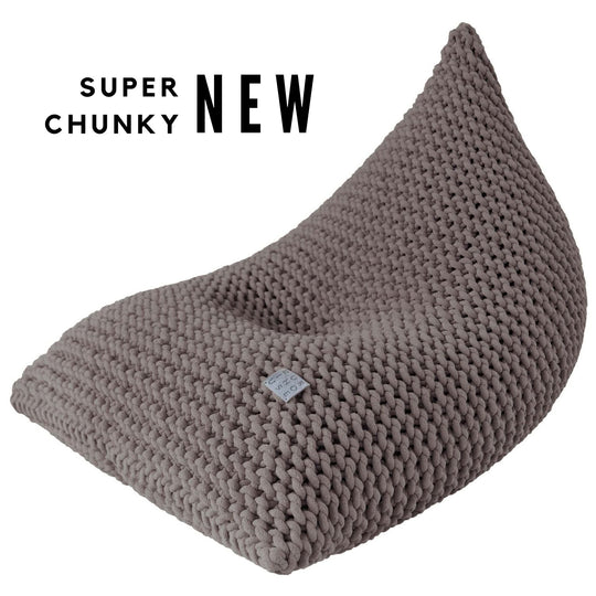 Kids Chunky Knitted Bean Bag | Mocha