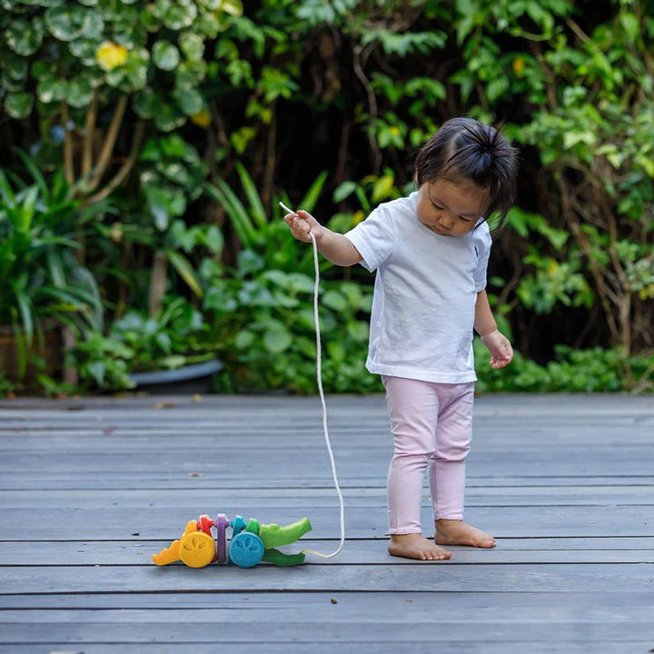 Plan Toys | Pull-Along Rainbow Alligator