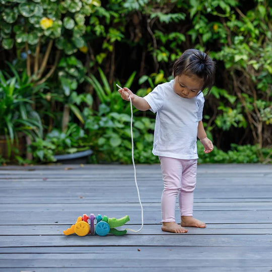 Plan Toys | Pull-Along Rainbow Alligator