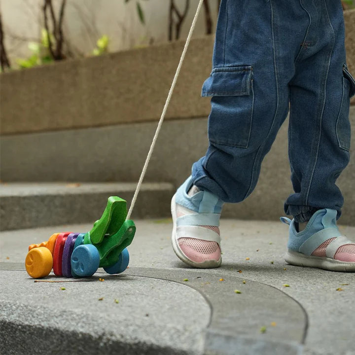 Plan Toys | Pull-Along Rainbow Alligator