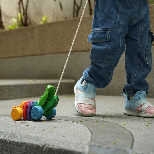 Plan Toys | Pull-Along Rainbow Alligator
