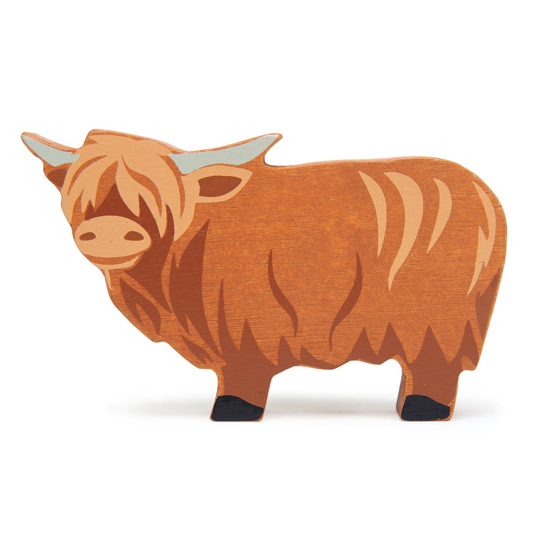 Wooden Farmyard Animals | Highland Cow