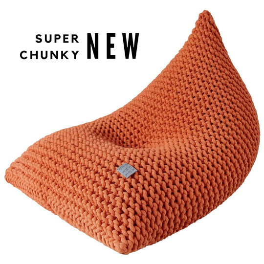 Kids Chunky Knitted Bean Bag | Pumpkin