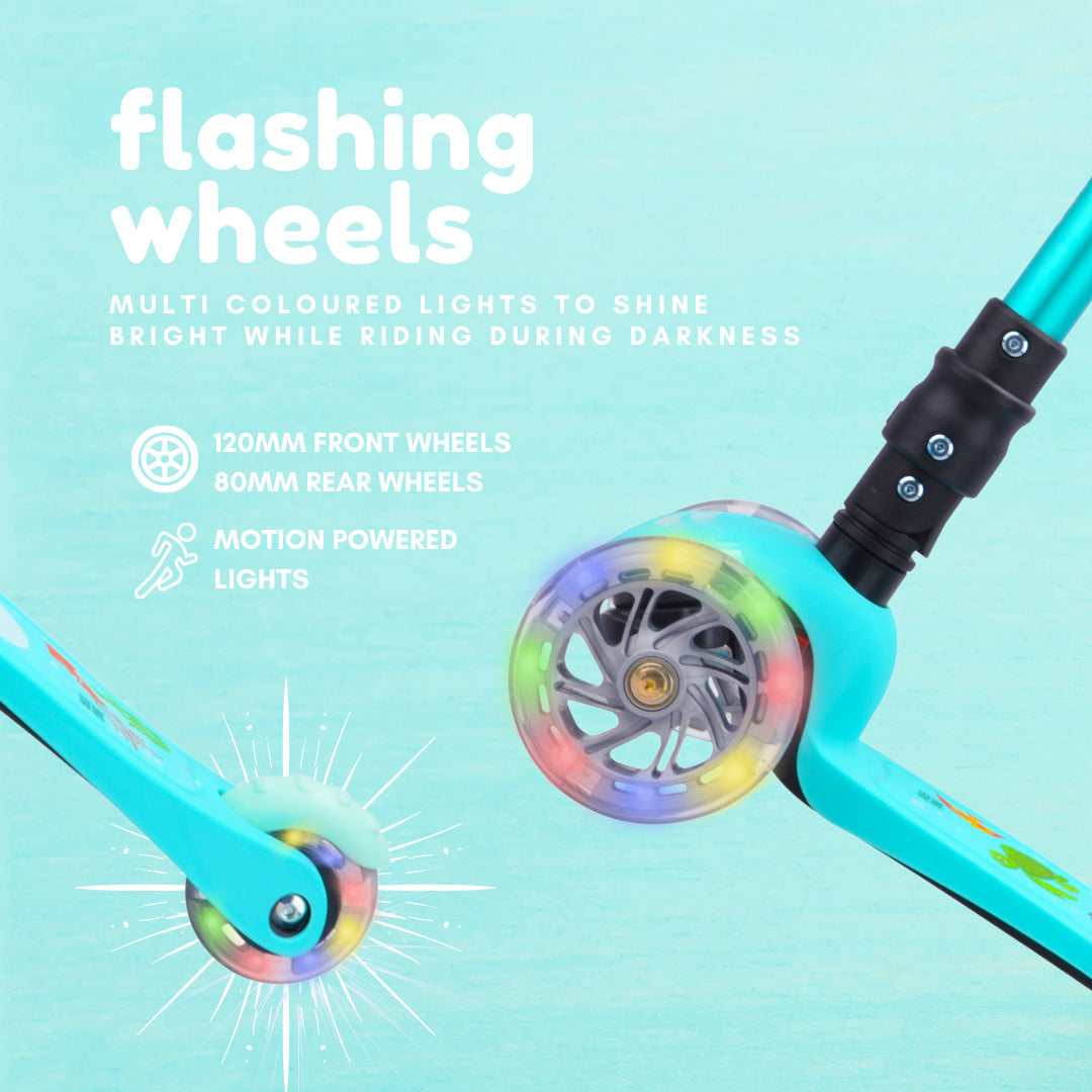 Teeny Fold 3 Wheel Scooter - Ocean