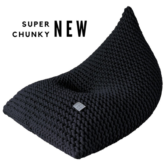 Kids Chunky Knitted Bean Bag | Charcoal