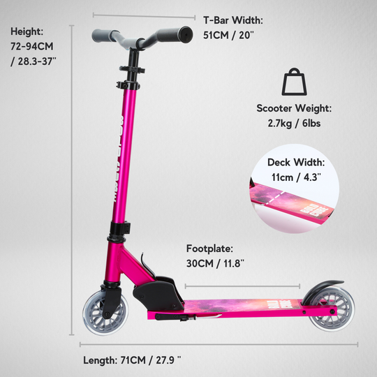 Deluxe 2 Wheel Scooter - Turquoise