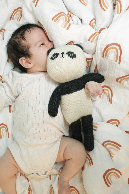 Hand-knitted Lambswool Panda