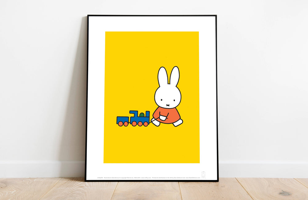 Miffy Art Print Pulling A Train | 11” x 14”