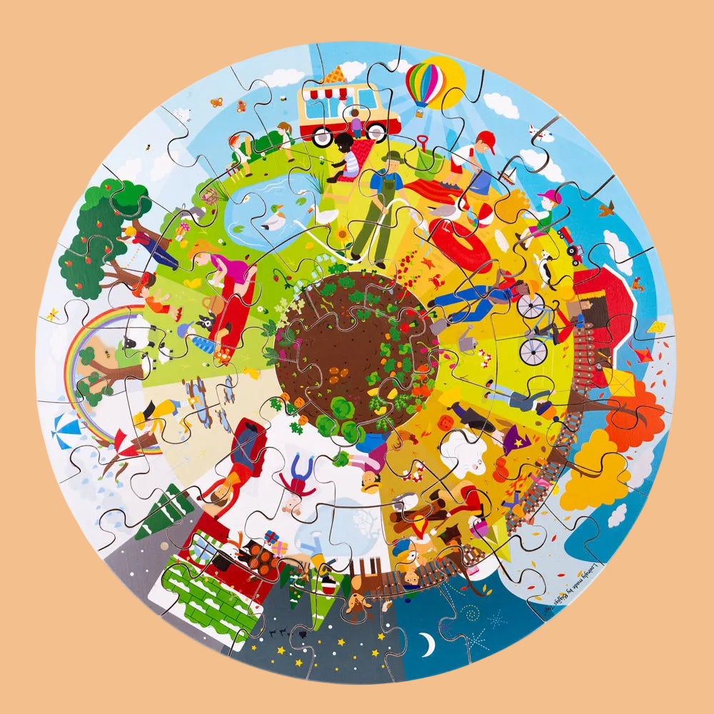 Seasonal Circular Floor Puzzle