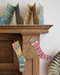 Recycled Paper Concertina Garland | Christmas Stockings