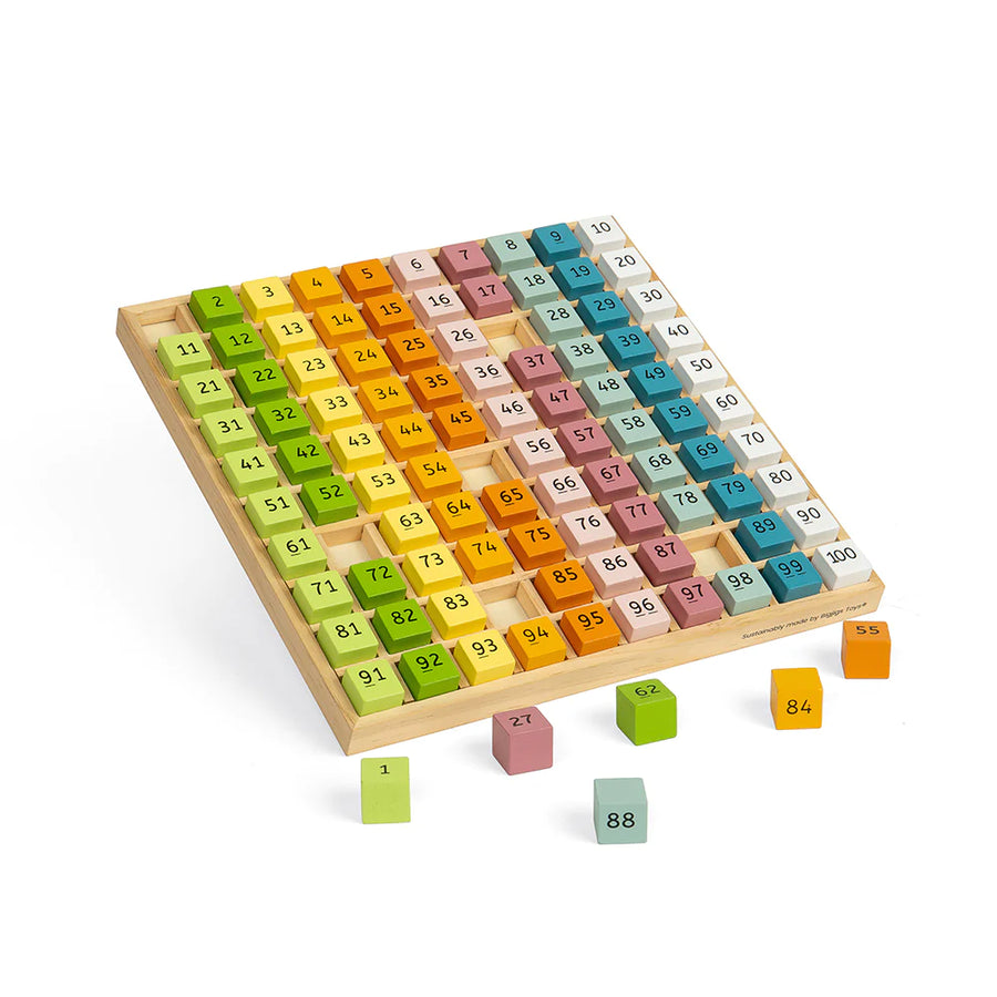Wooden Number Tray | Pastel - Moo Like a Monkey