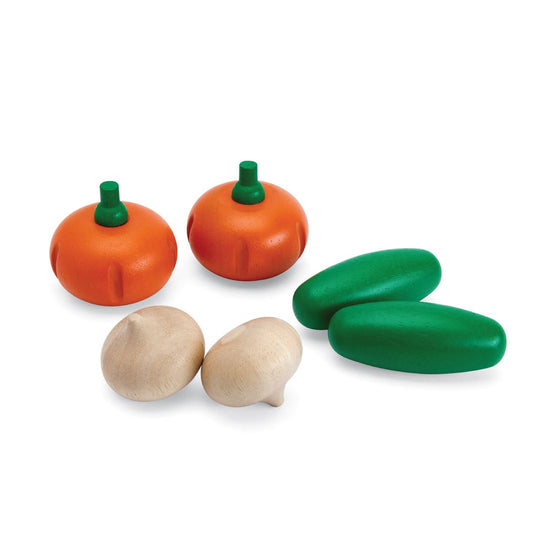 Plan Toys Fresh Produce Set E (Cucumbers, Onions & Pumpkins)