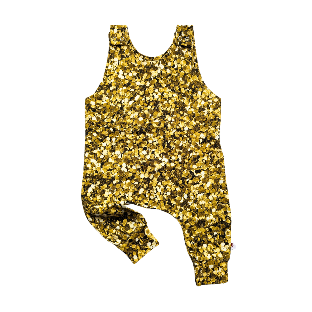 Baby Romper | Gold Glitter - 0-6 Months