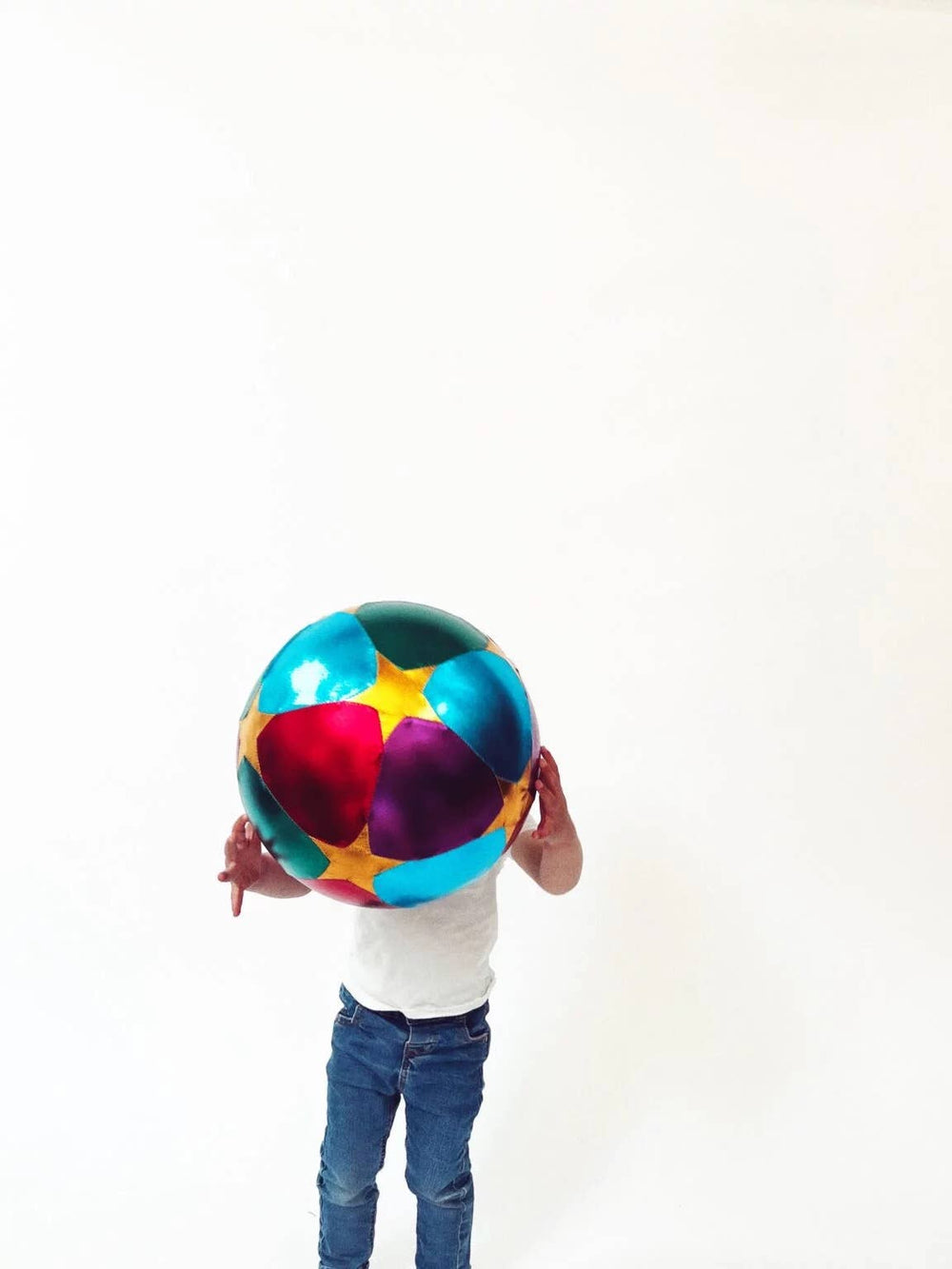 Inflatable Fabric Circus Ball 30cm- Multicoloured with Stars