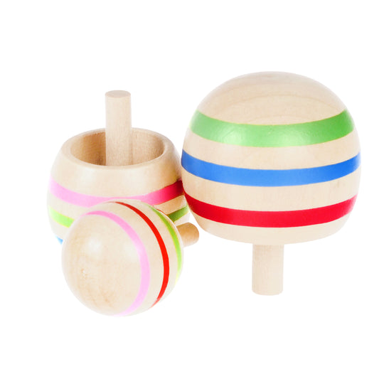 Wooden Spinning Tops | Set of 3