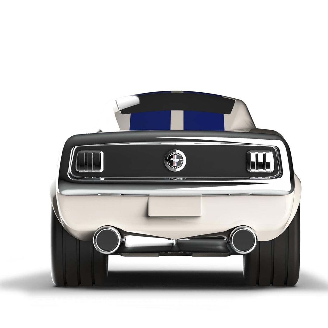 Ford Mustang Racing Car Ivory White Toy Car