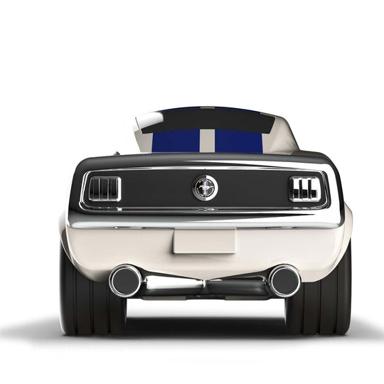 Ford Mustang Racing Car Ivory White Toy Car