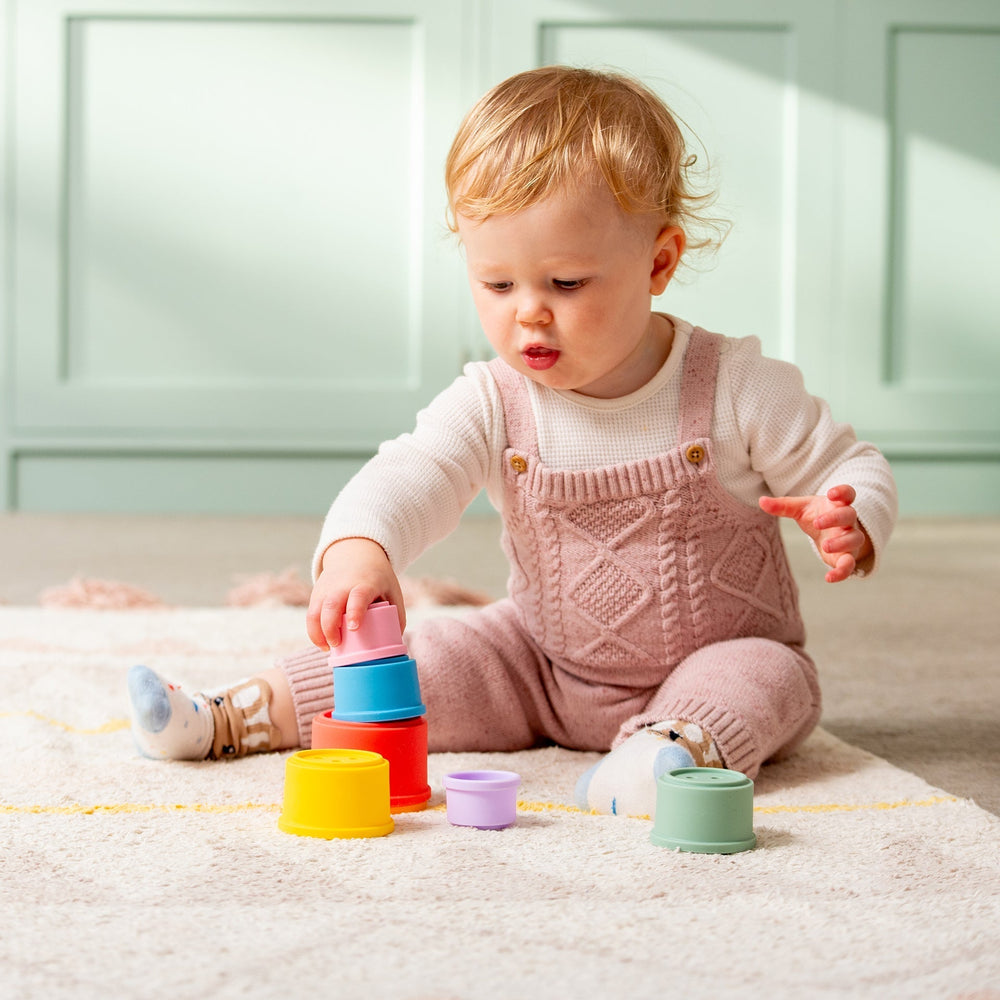 SiliSoft® Round Stacking Cups (Rainbow)