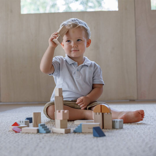 PlanToys Wooden Creative Building Blocks (Orchard Collection)