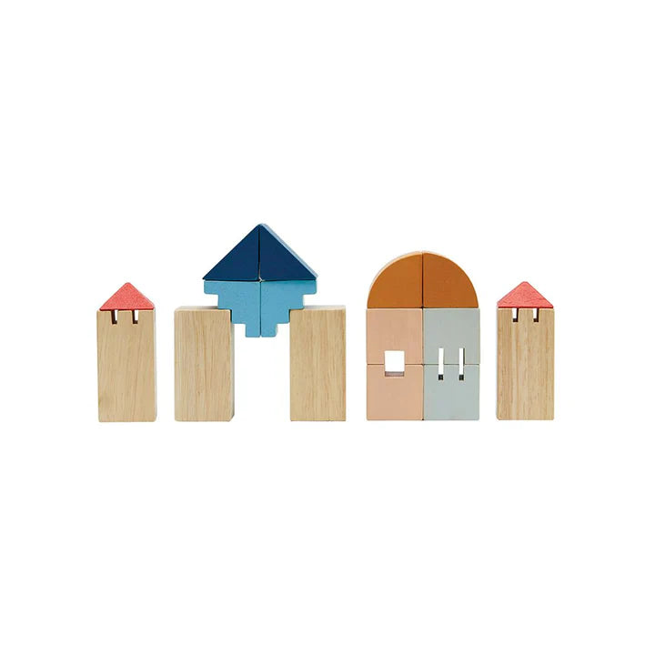 PlanToys Wooden Creative Building Blocks (Orchard Collection)