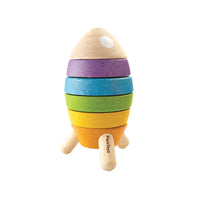 Plan Toys | Stacking Rocket (Bright Colours)