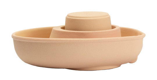 PlanToys Rubber Convertible Boat - Pastel Orange