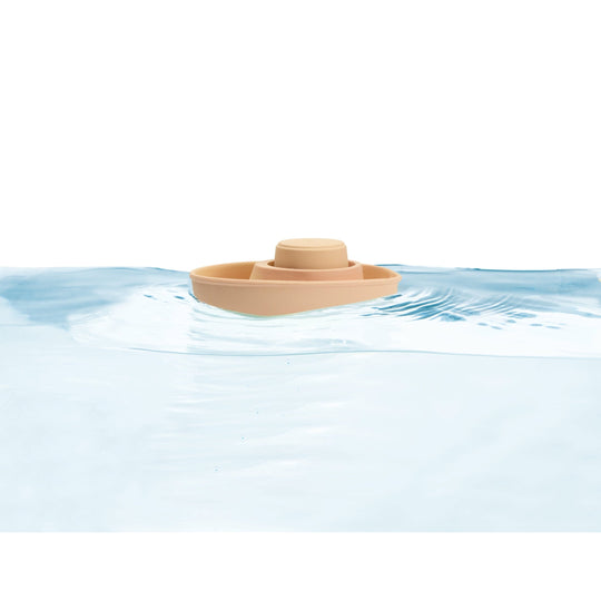 PlanToys Rubber Convertible Boat - Pastel Orange