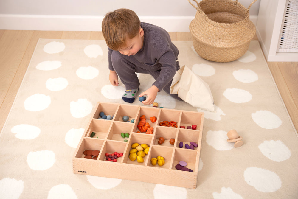 Wooden Treasures Super Set (Pk 420) + Wooden Sorting Tray (14-Way)